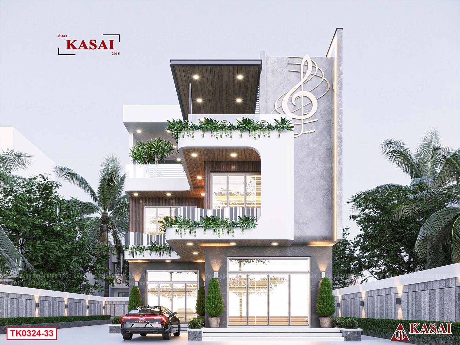 Biệt thự hiện đại 3 tầng