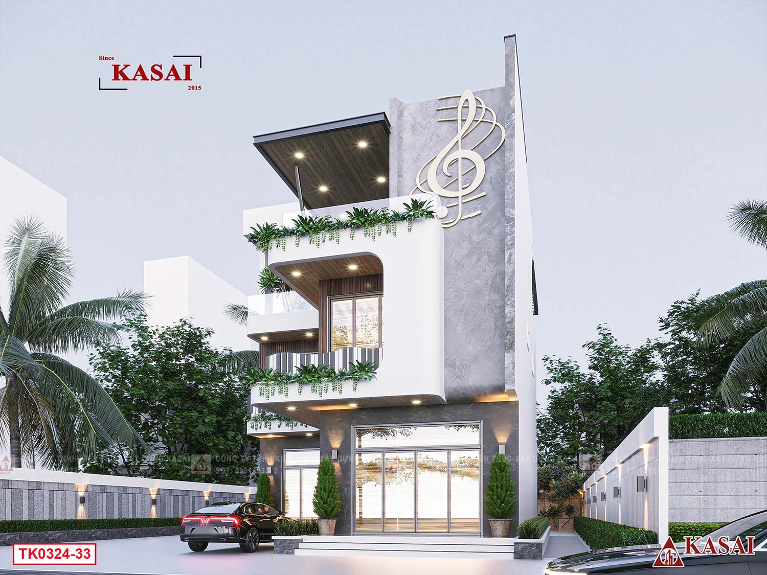 Biệt thự hiện đại 3 tầng