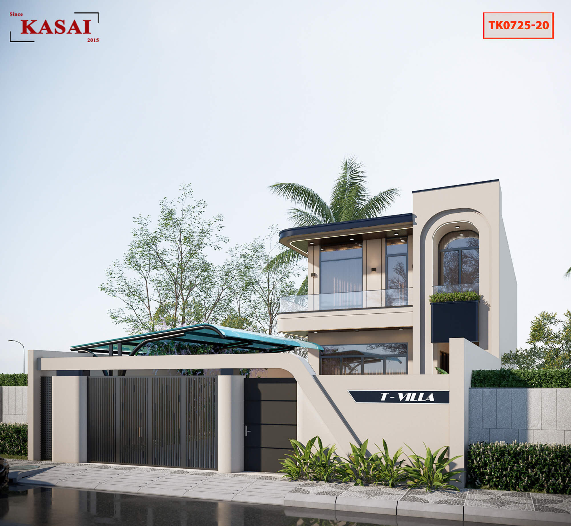 Biệt thự mặt tiền 10m 2 tầng