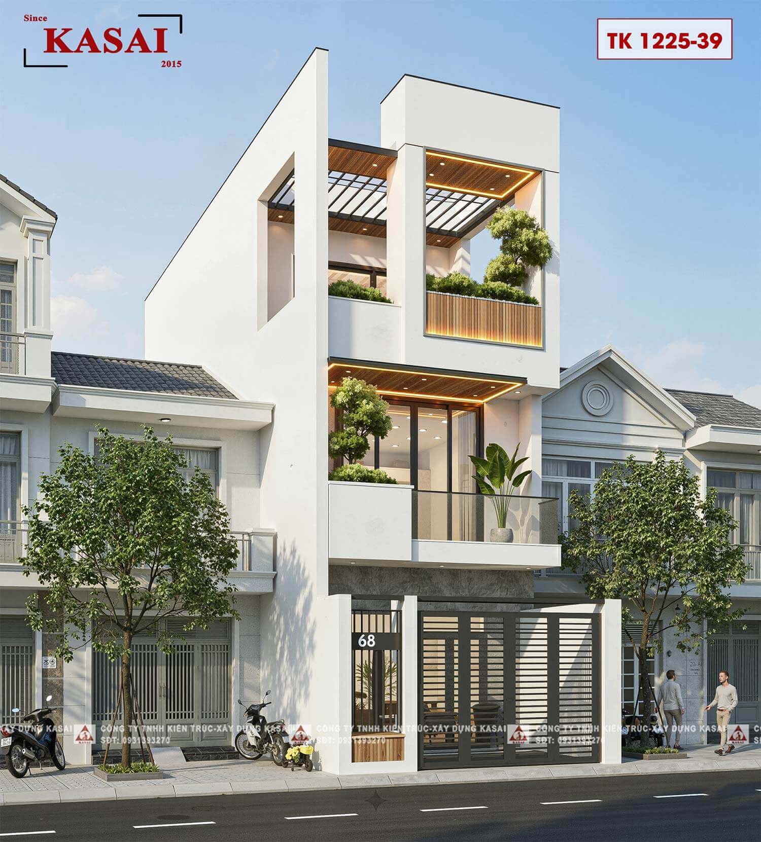 Mẫu nhà 4,5x13m 3 tầng