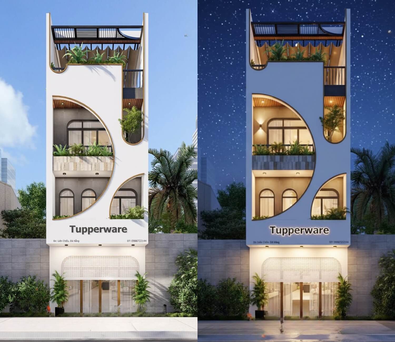 Mẫu nhà ống 4 tầng 5x24m kiến trúc độc lạ trẻ trung