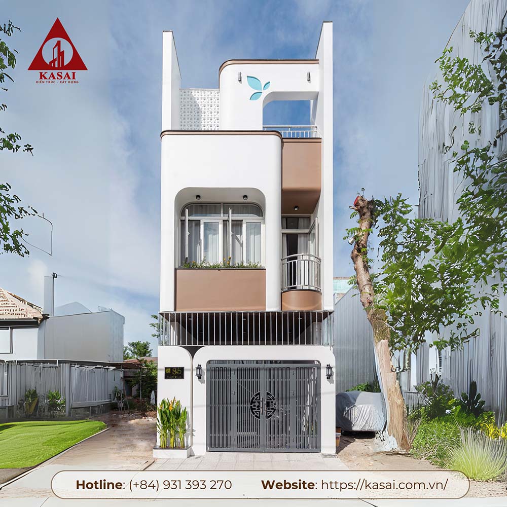 Nhà 2 tầng 1 tum hoàn thiện