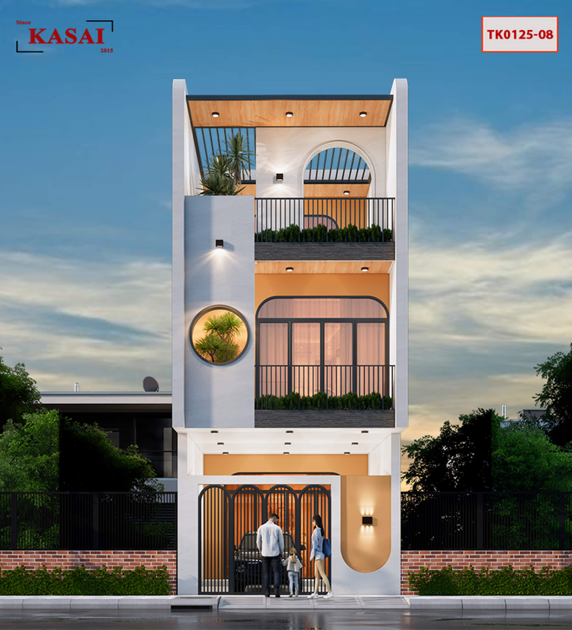 Thiết kế nhà 3 tầng 4,5x18m