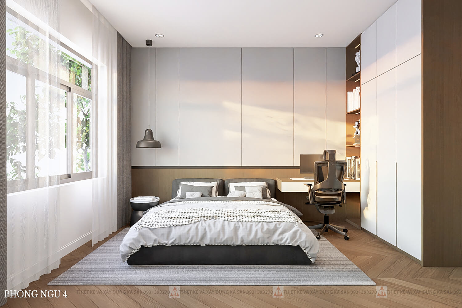 Phòng ngủ 4 biệt thự mặt tiền 10m 2 tầng