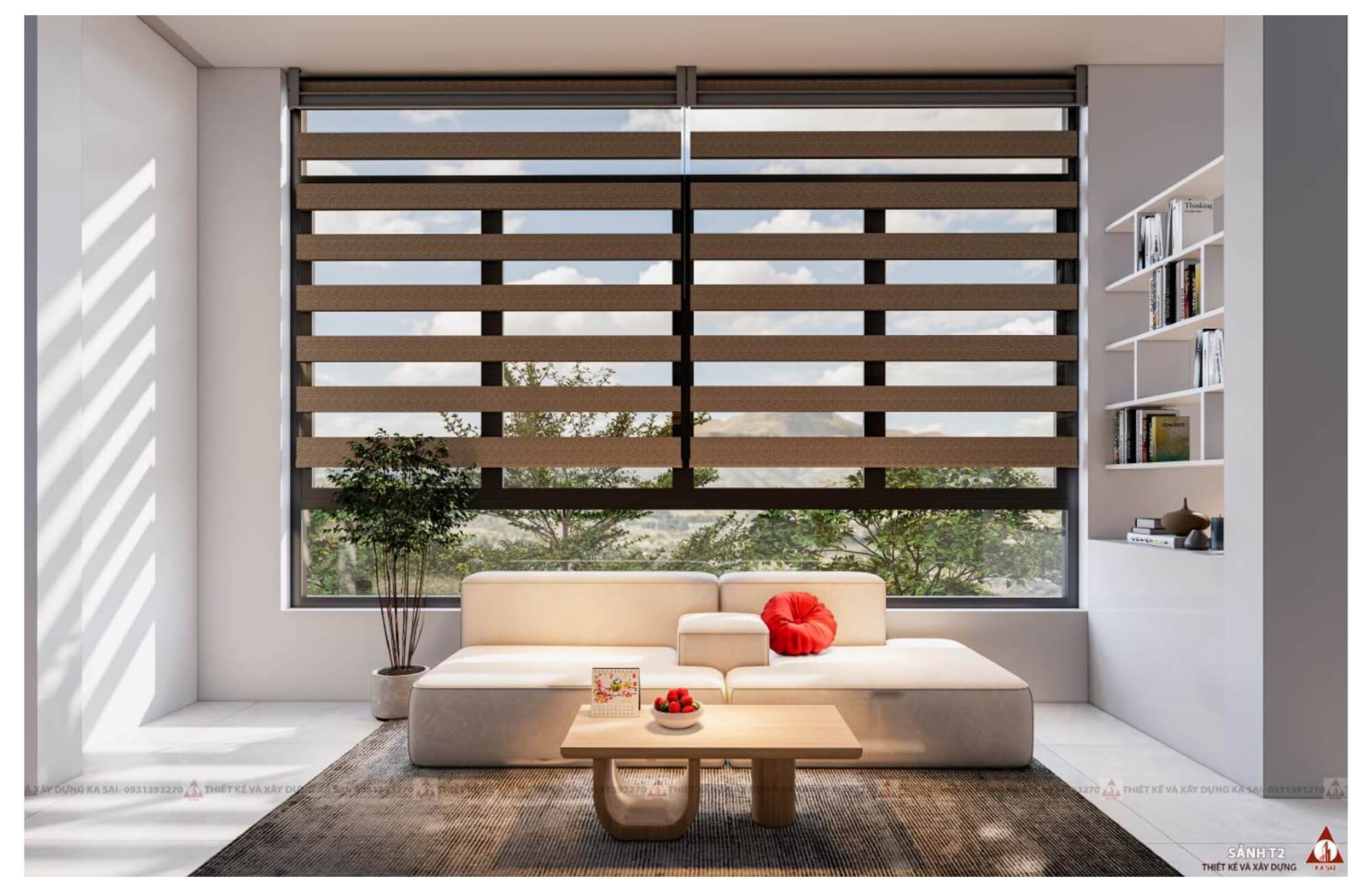 Sảnh mẫu nhà 4 tầng hiện đại