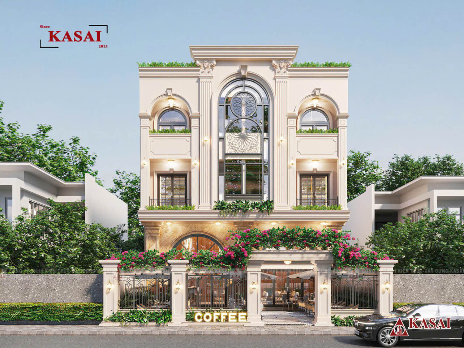 Căn hộ kết Hợp quán coffee – Mặt tiền tân cổ điển ấn tượng