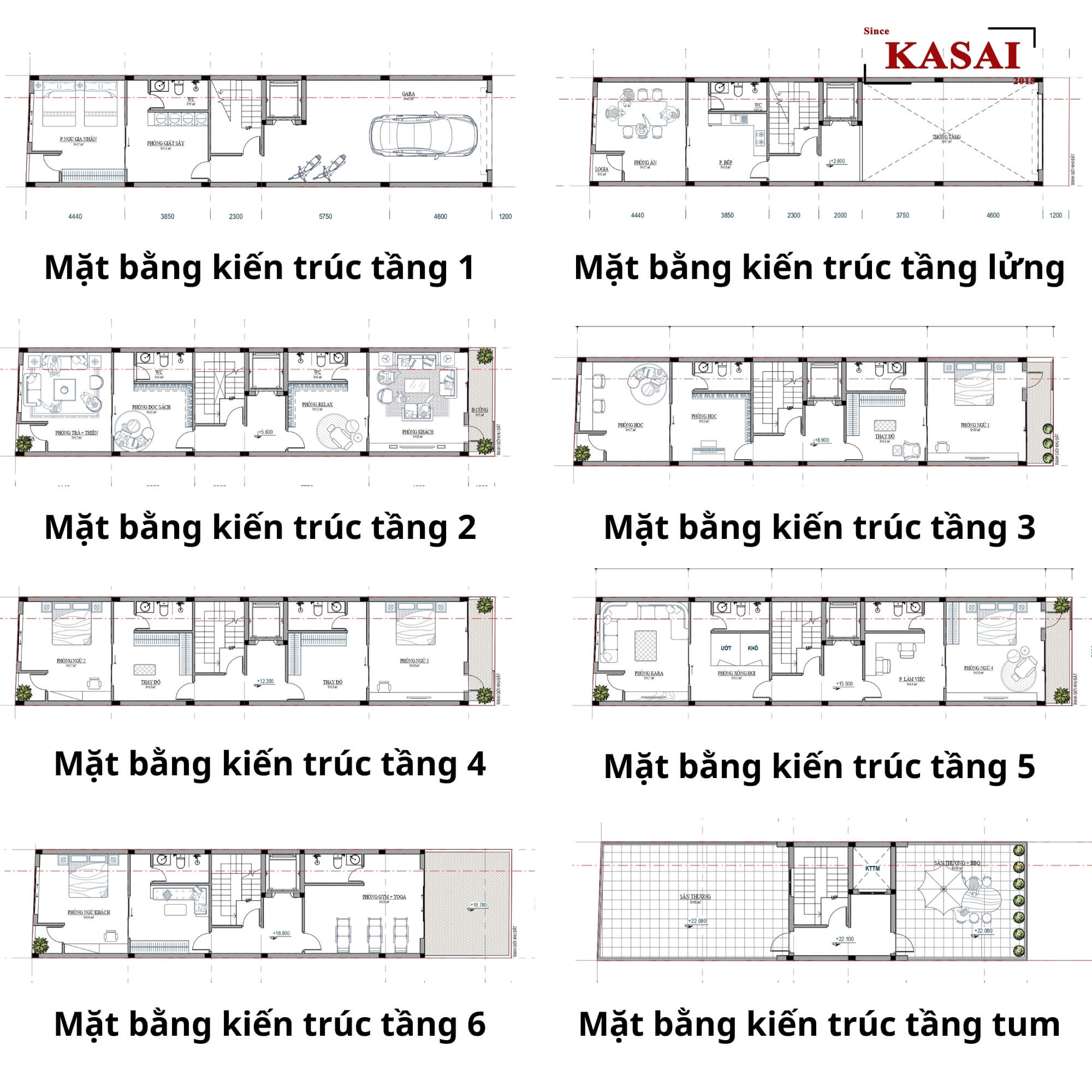 Bản vẽ thiết kế chung cư mini 7 tầng