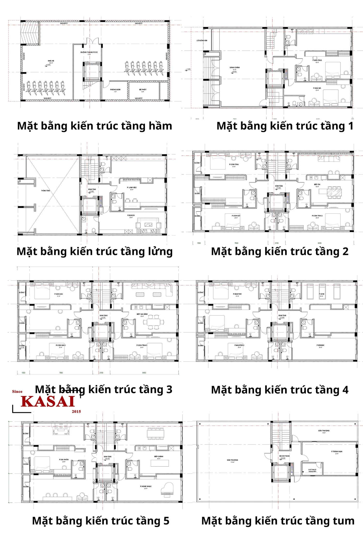 Bản vẽ thiết kế tòa nhà Apartment cho thuê tại Đà Nẵng