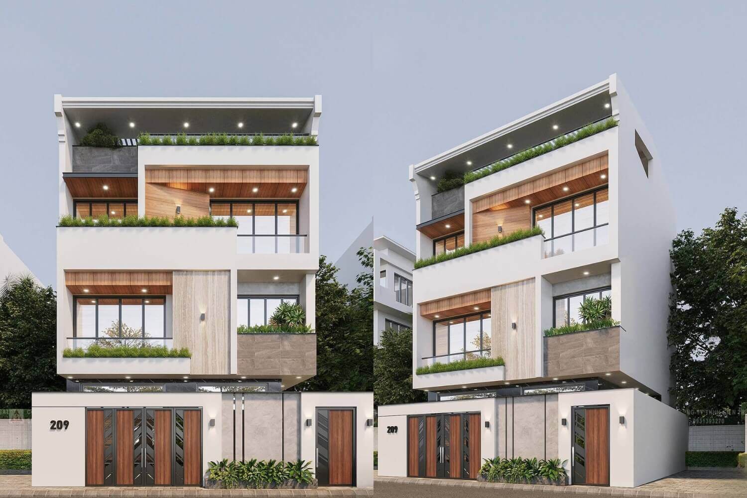 Biệt thự 4 tầng đẹp hiện đại 10x13m càng nhìn càng mê