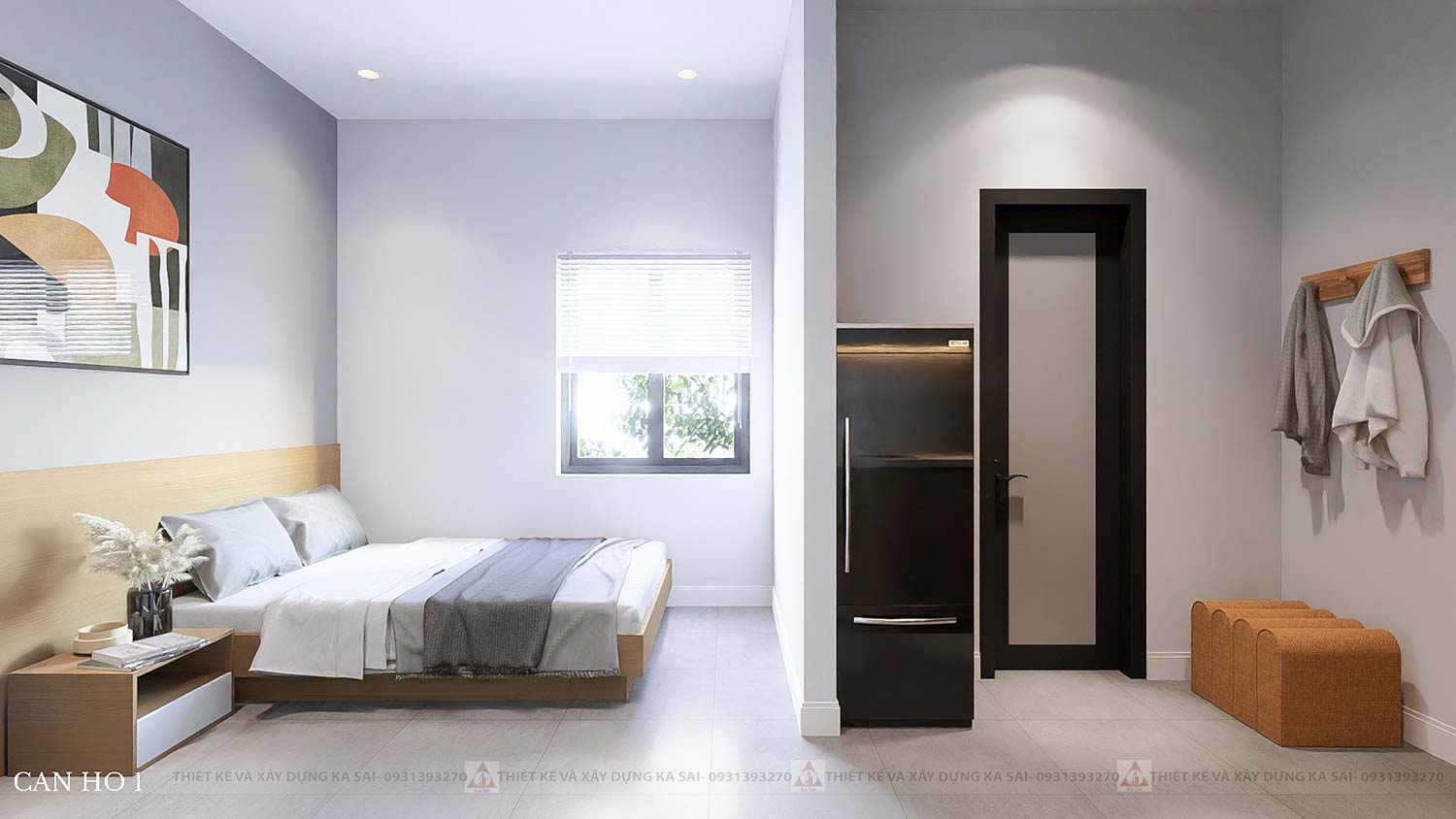 Căn hộ dịch vụ mặt tiền lam gỗ