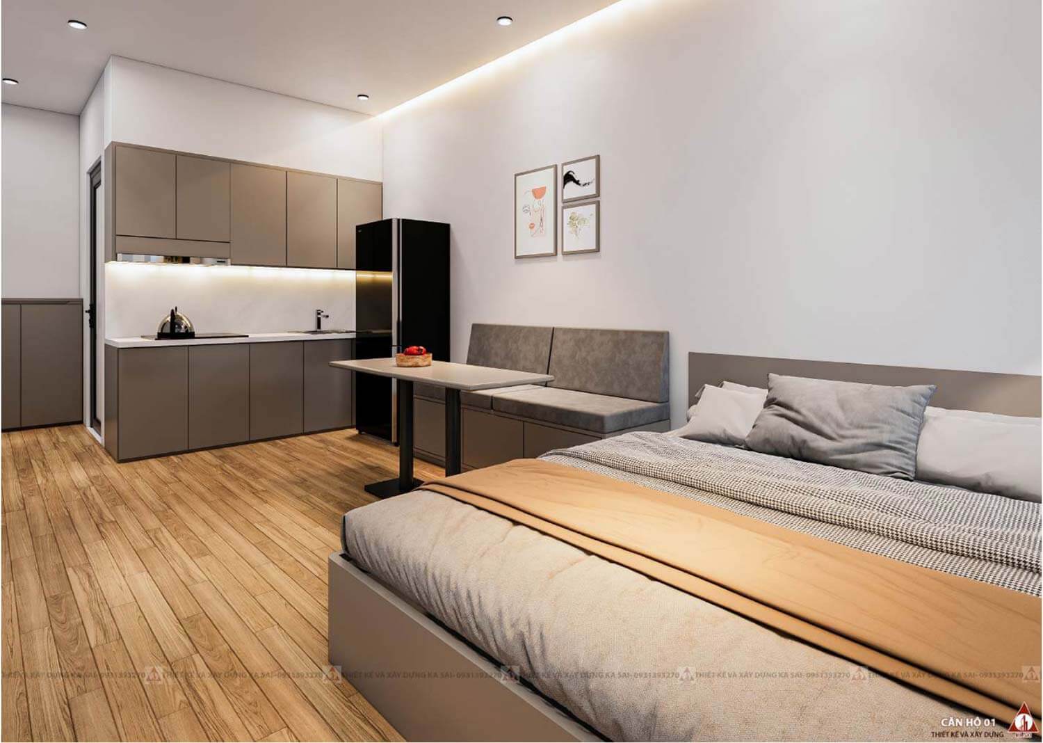 Thiết kế căn hộ mẫu tân tòa nhà Apartment cho thuê tại Đà Nẵng