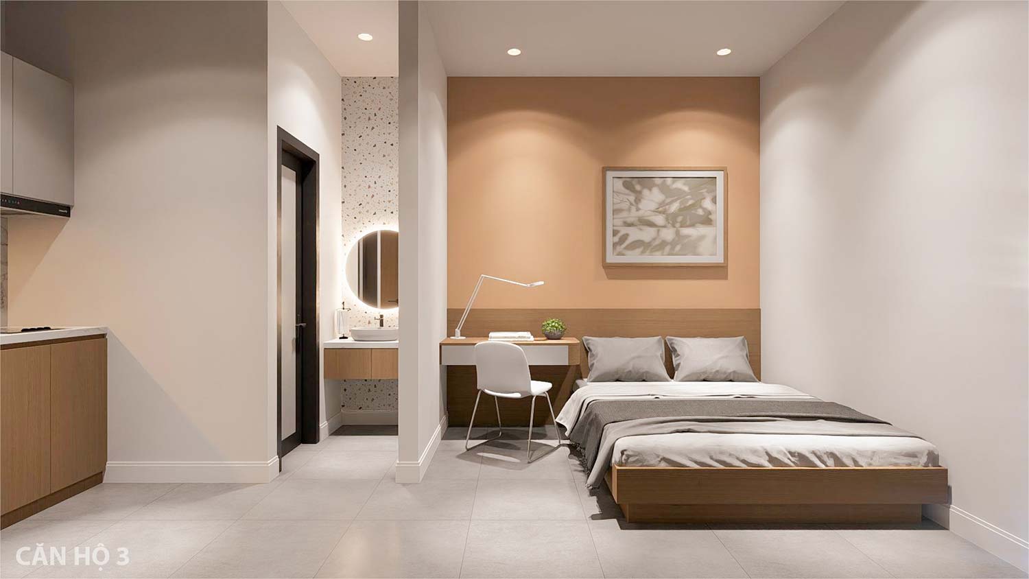 Căn hộ dịch vụ mặt tiền lam gỗ