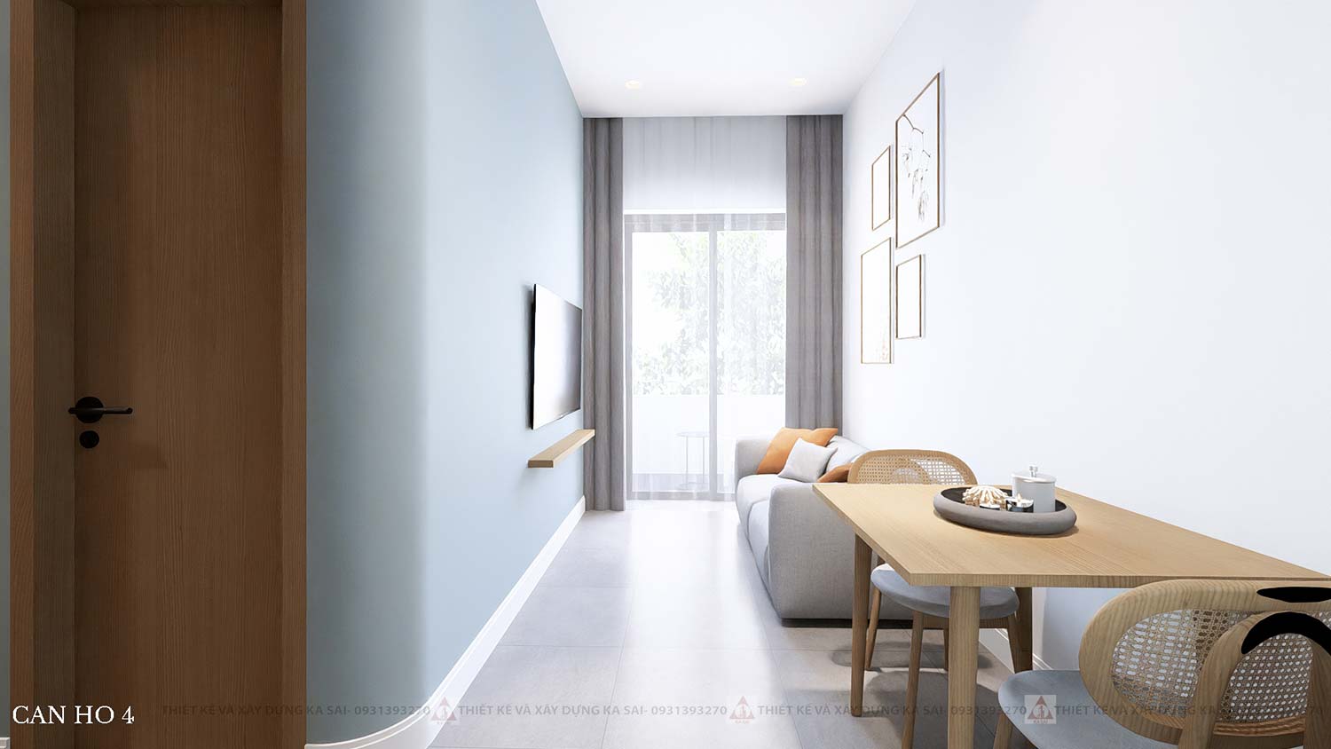 Căn hộ dịch vụ mặt tiền lam gỗ