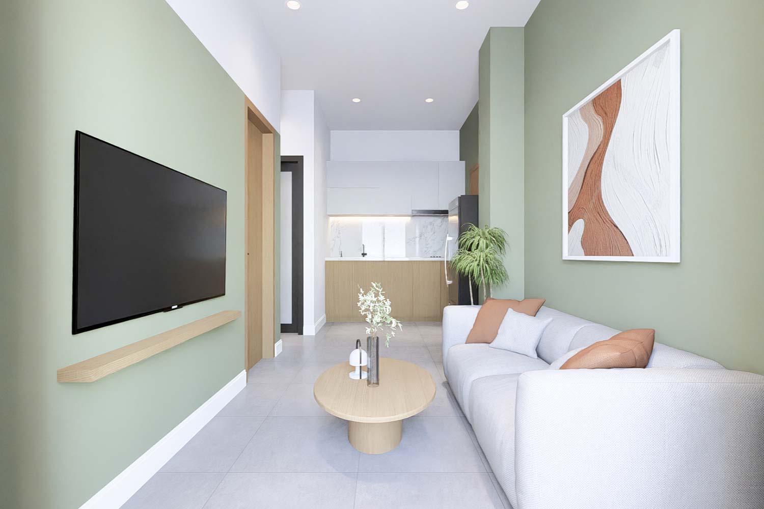 Căn hộ dịch vụ mặt tiền lam gỗ