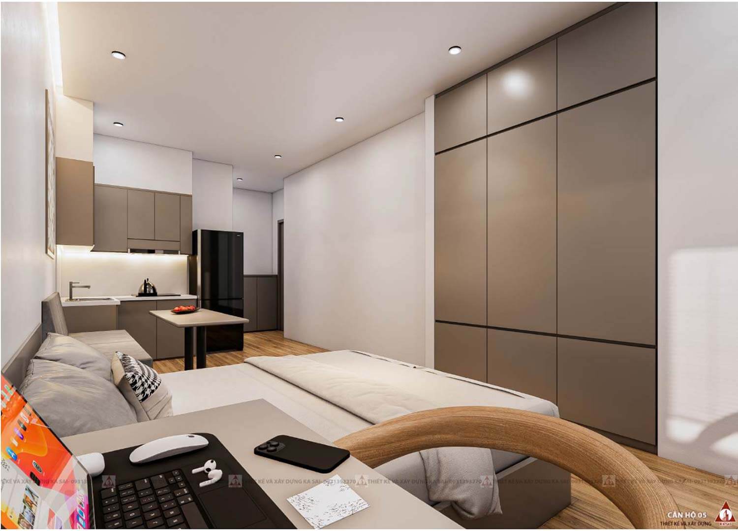 Thiết kế căn hộ mẫu tân tòa nhà Apartment cho thuê tại Đà Nẵng