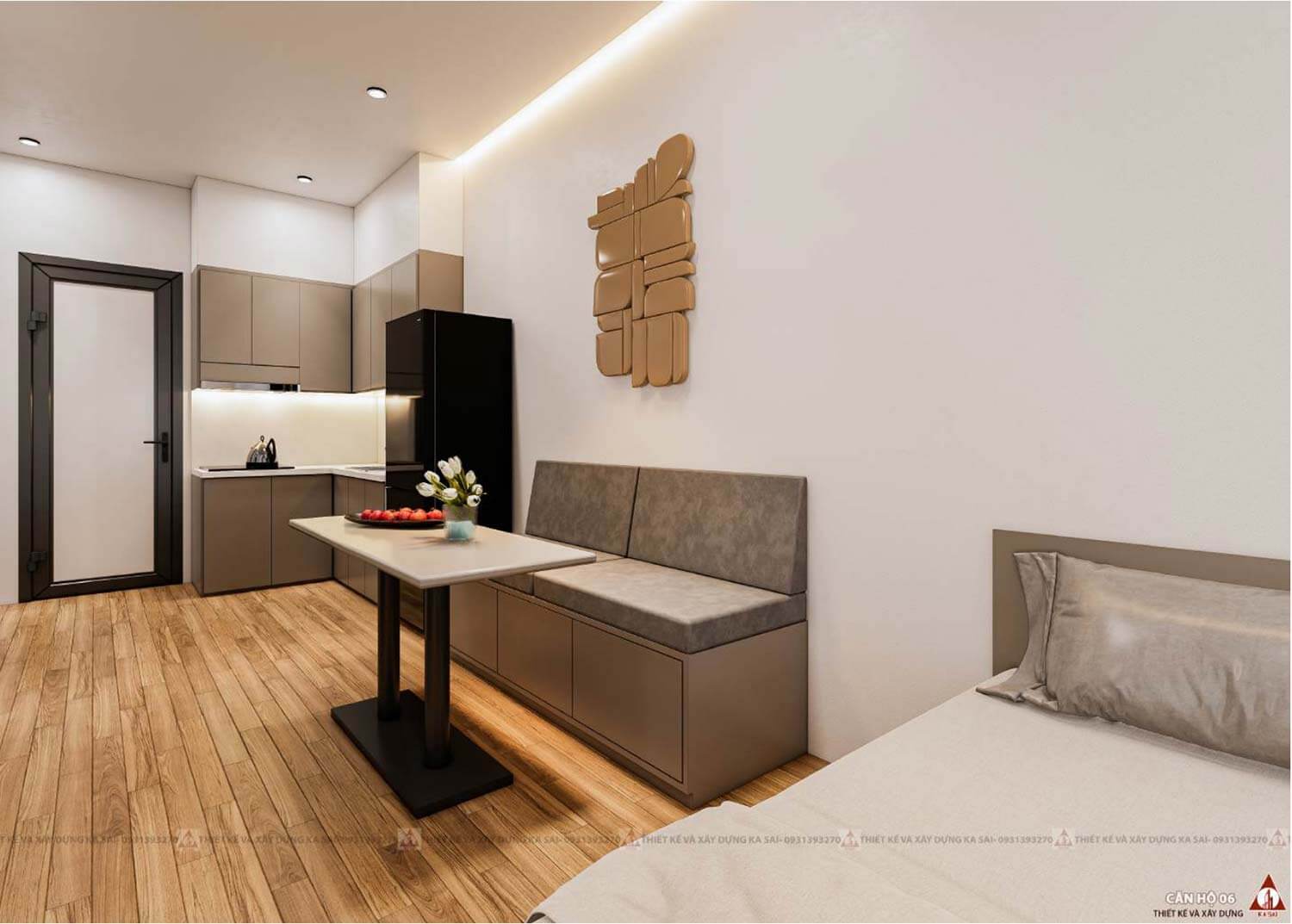 Thiết kế căn hộ mẫu tân tòa nhà Apartment cho thuê tại Đà Nẵng