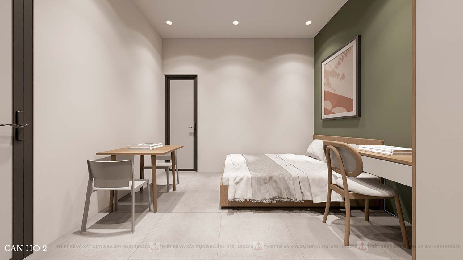 Căn hộ mẫu thiết kế căn hộ dịch vụ 5x20m