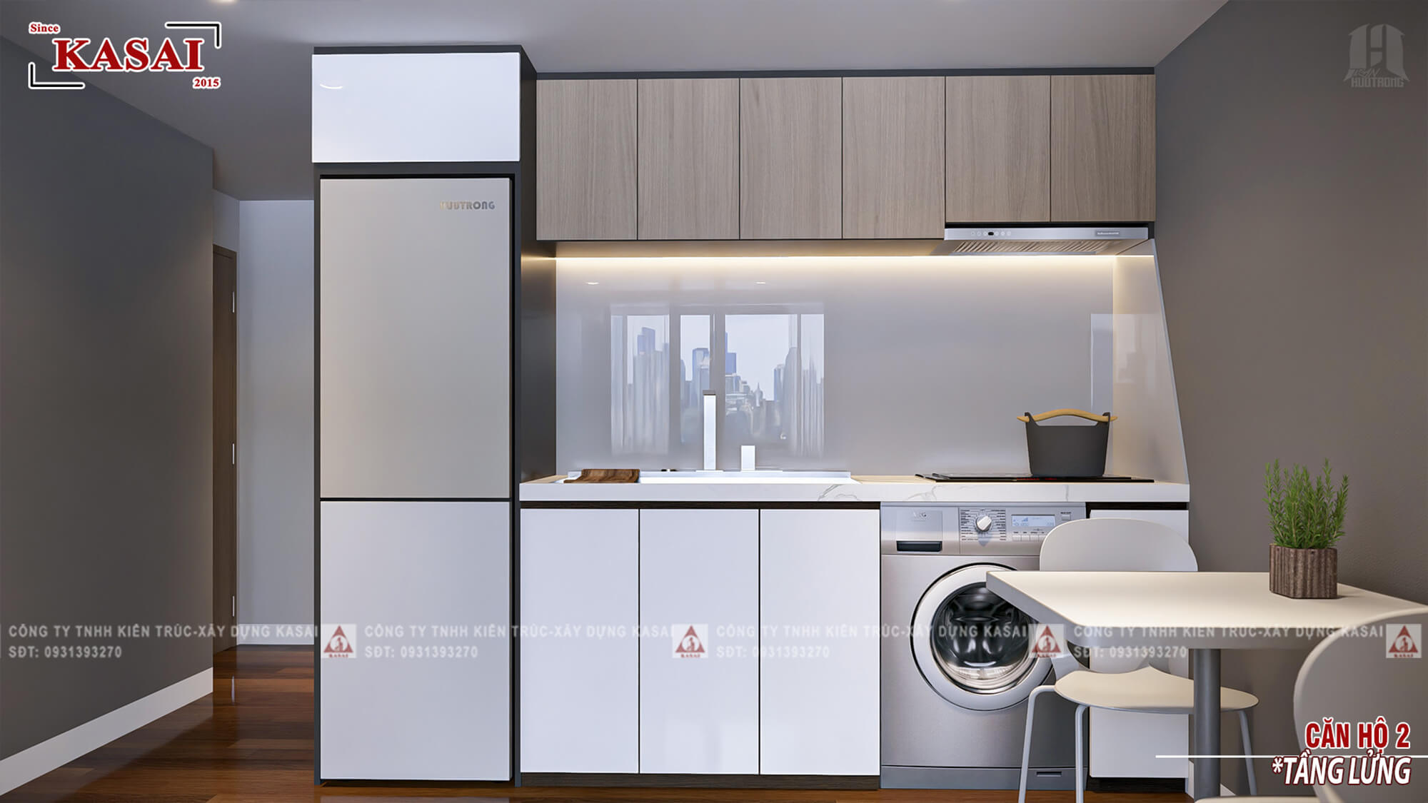 Căn hộ mẫu thiết kế Apartment 5 tầng