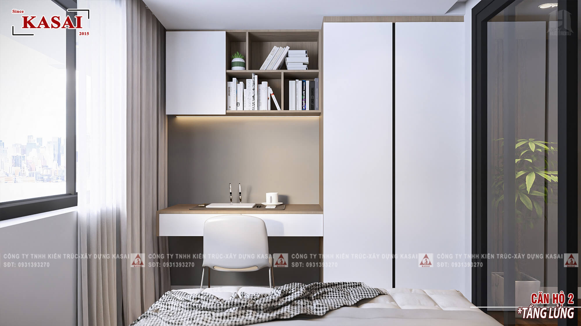 Căn hộ mẫu thiết kế Apartment 5 tầng