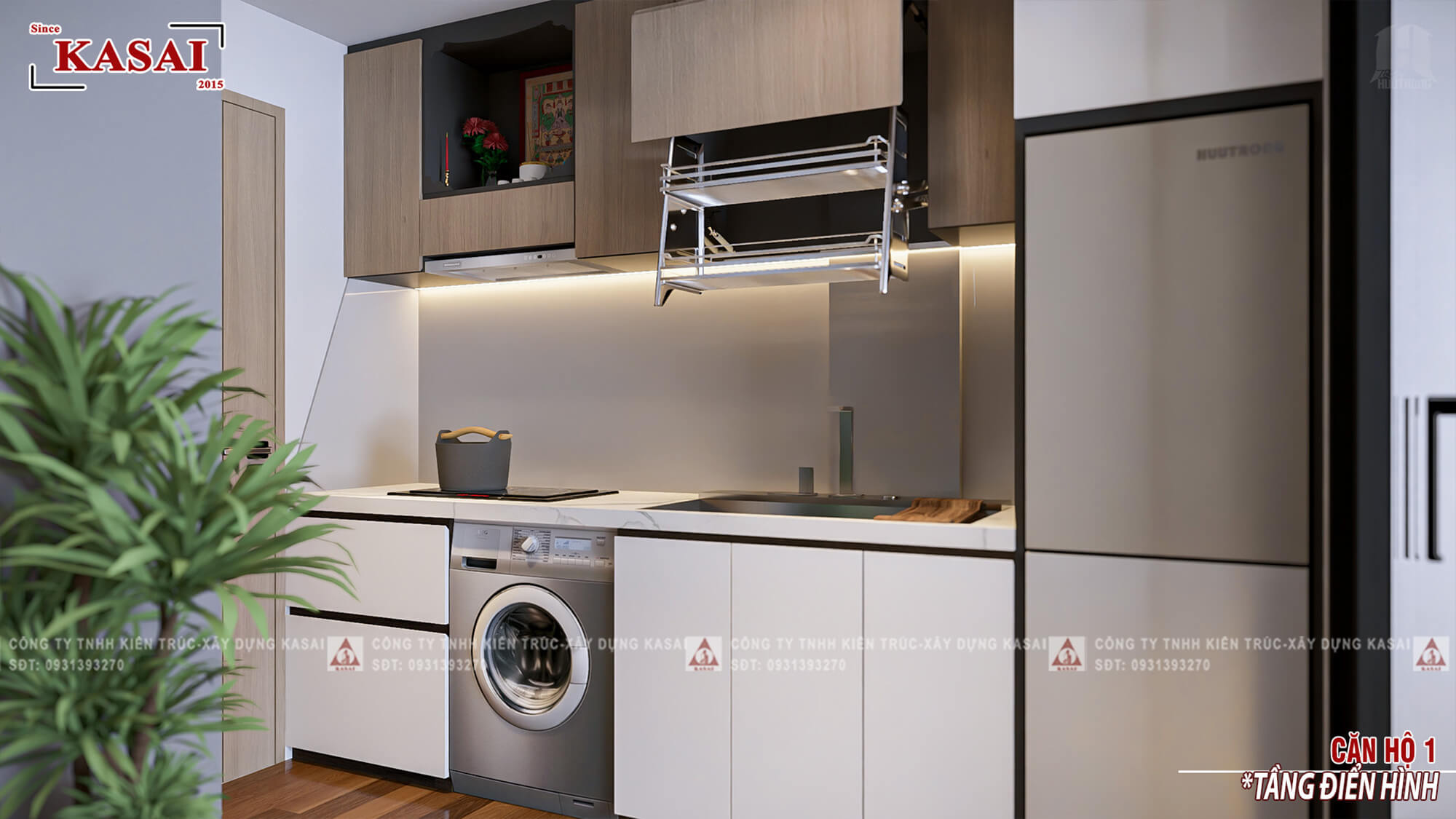 Căn hộ mẫu thiết kế Apartment 5 tầng