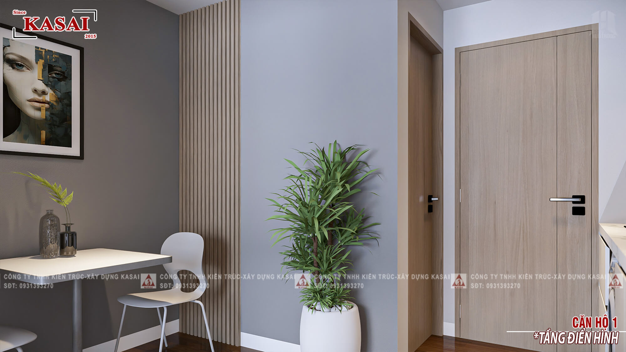 Căn hộ mẫu thiết kế Apartment 5 tầng