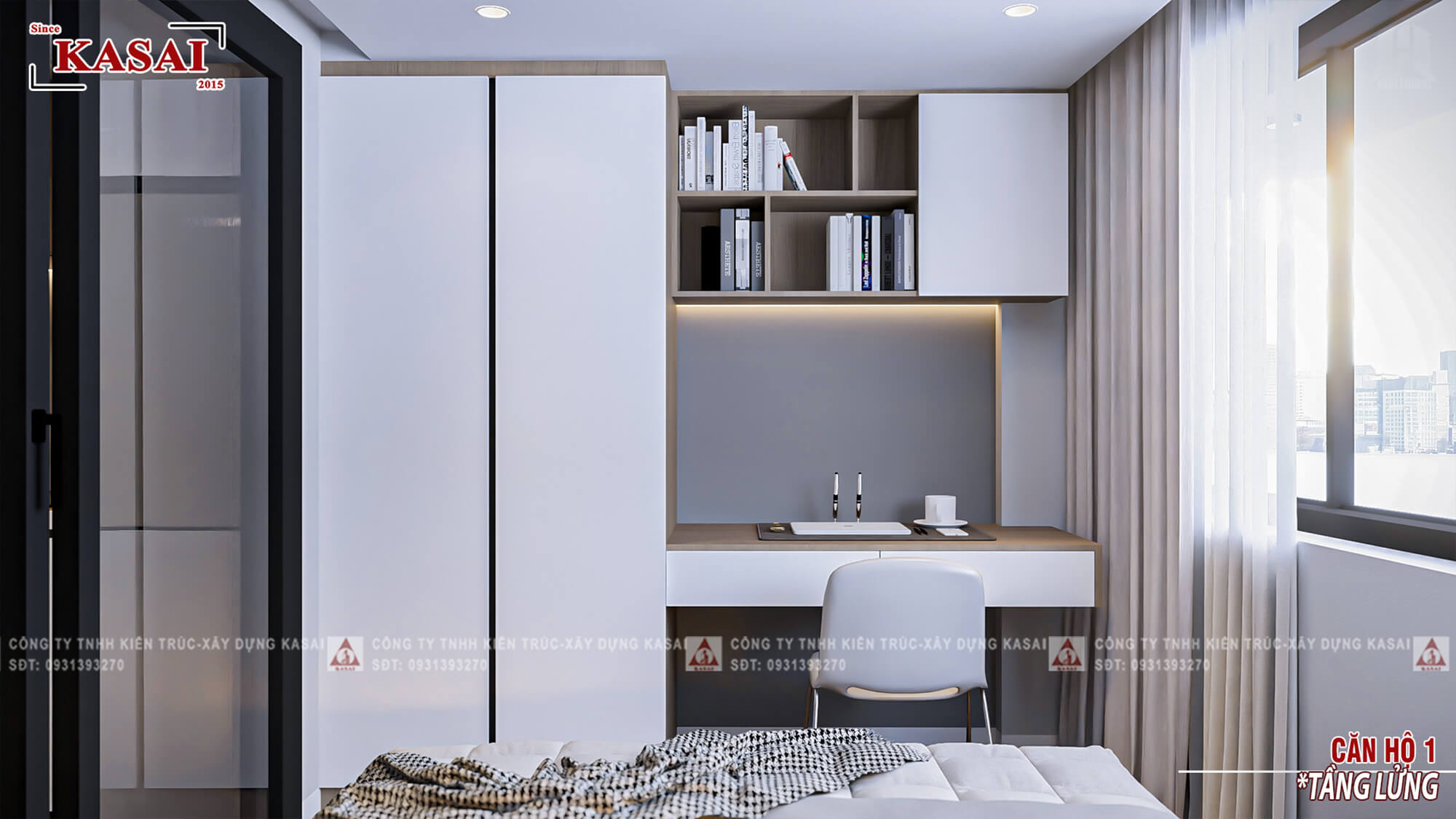 Căn hộ mẫu thiết kế Apartment 5 tầng