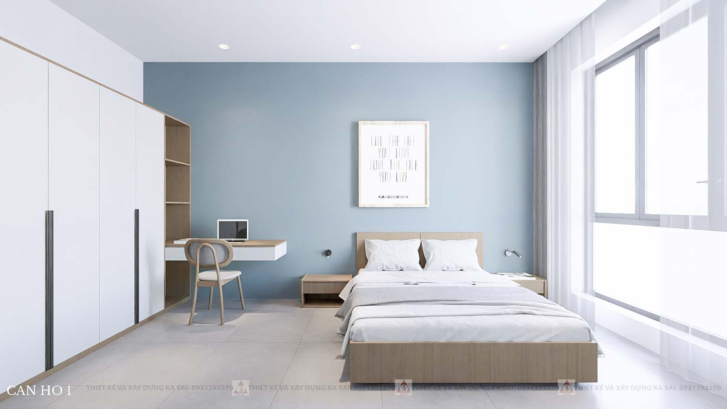 Căn hộ mẫu thiết kế căn hộ dịch vụ 5x20m