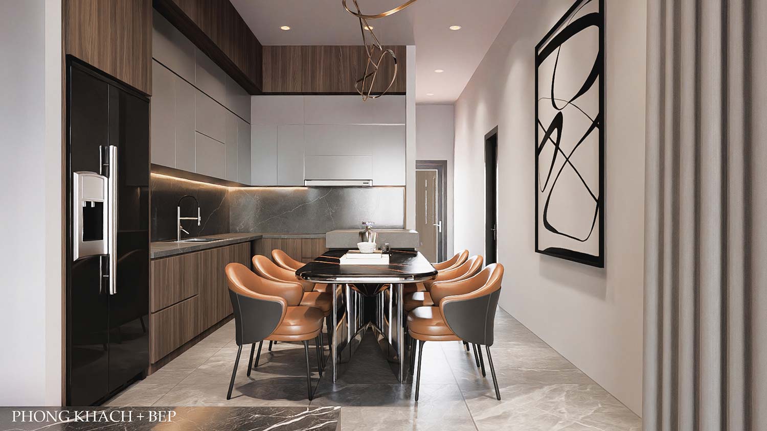 Phòng bếp Loan's Villa 3 tầng