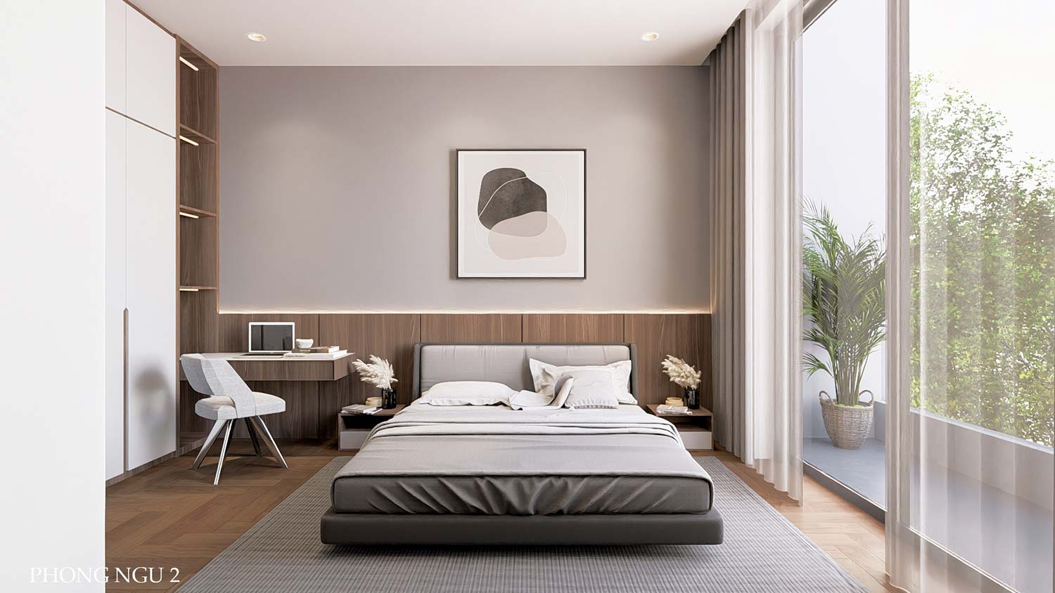 Phòng ngủ 2 bếp Loan's Villa 3 tầng