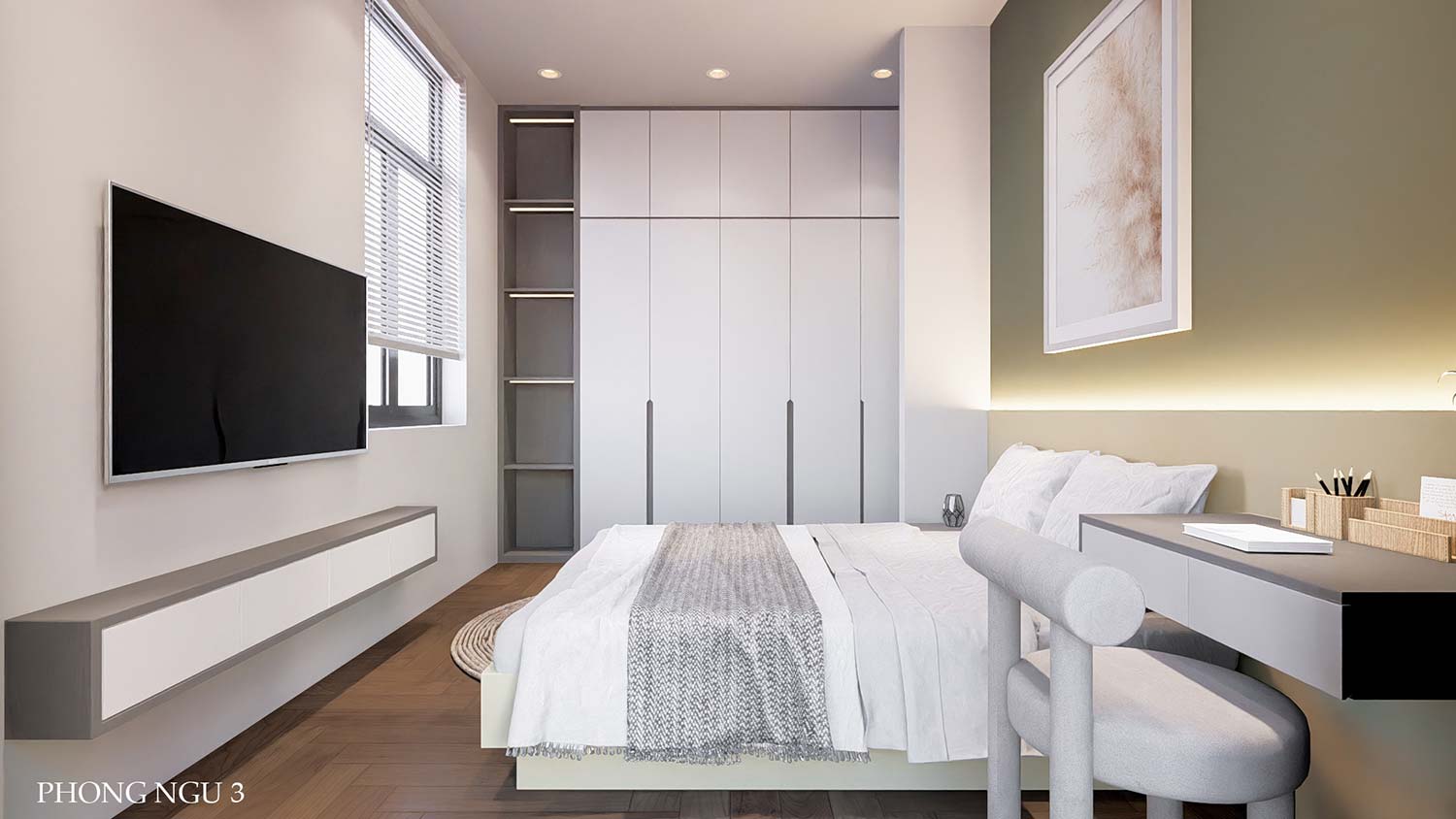 Phòng ngủ 3 Loan's Villa 3 tầng