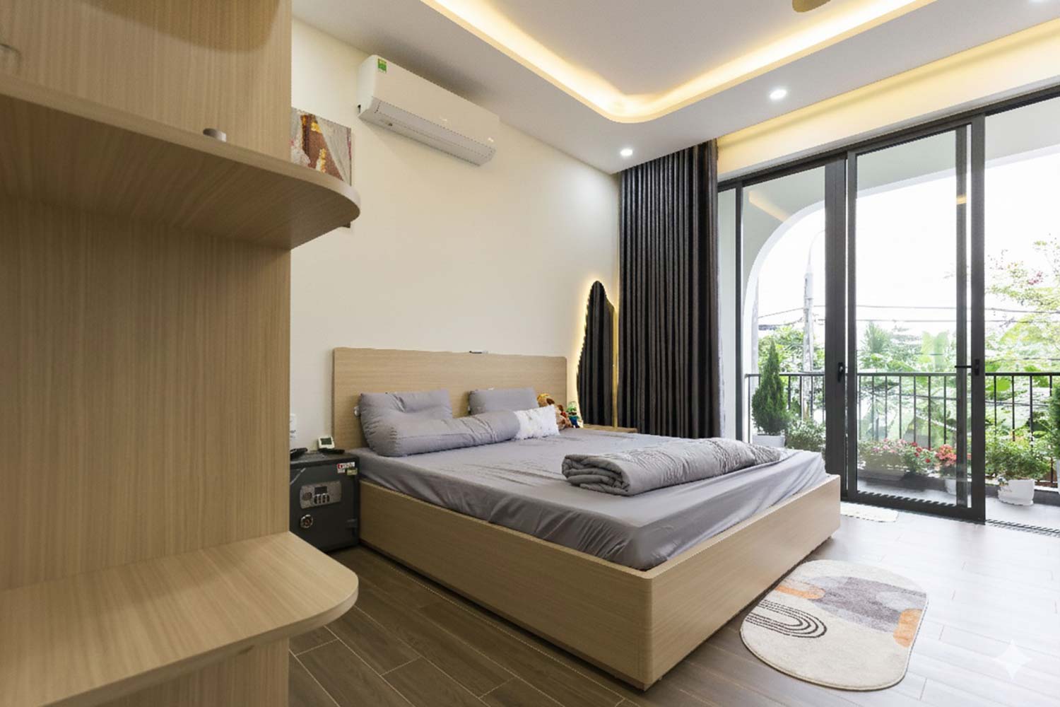 Phòng ngủ tổ ấm 3 tầng 5x15m