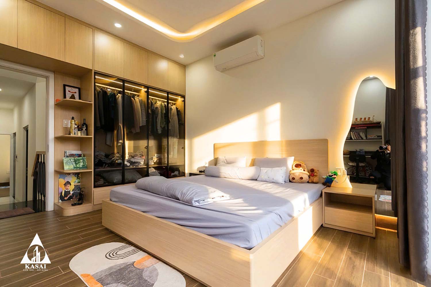 Phòng ngủ tổ ấm 3 tầng 5x15m