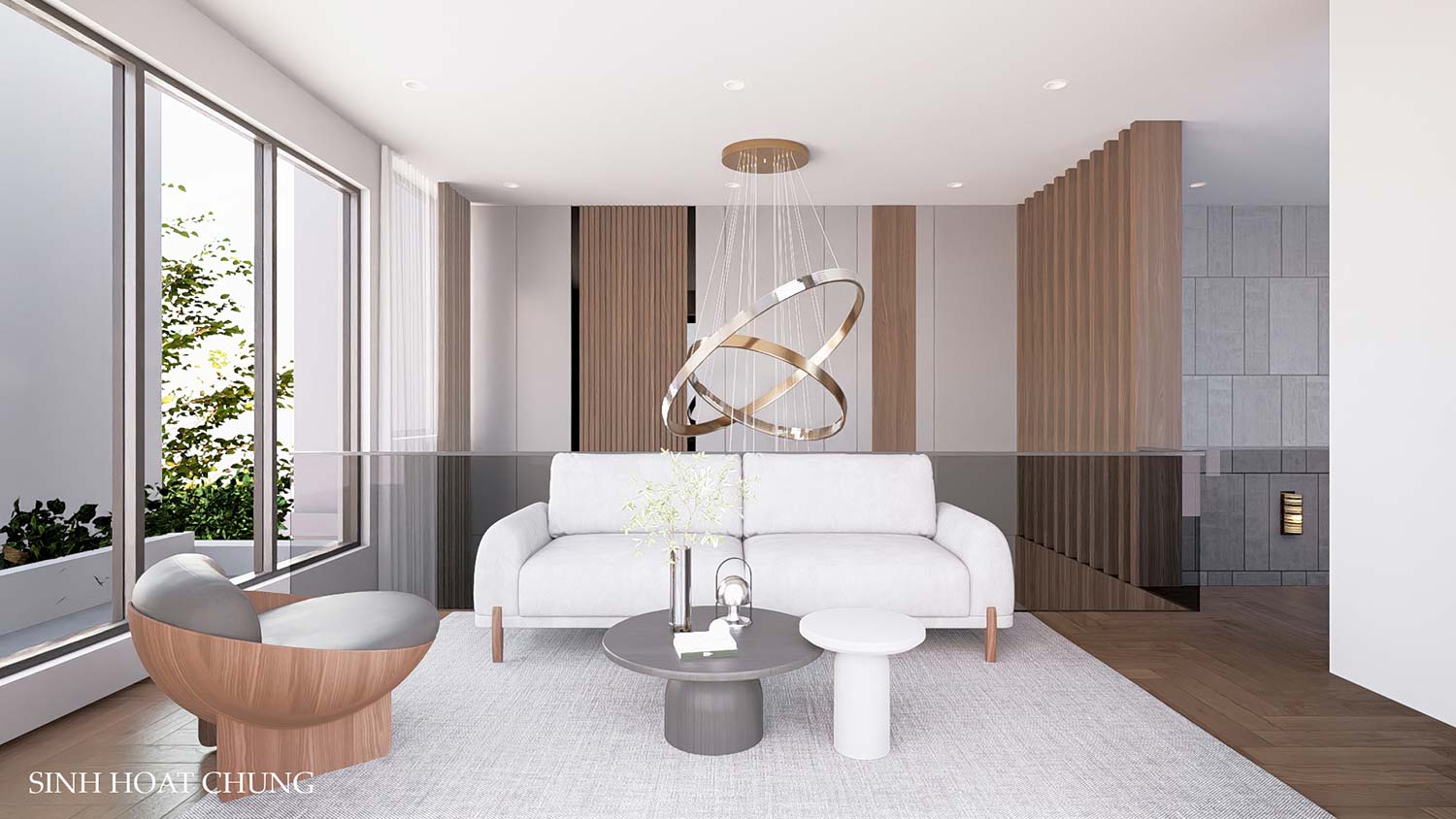 Phòng sinh hoạt chung Loan's Villa 3 tầng