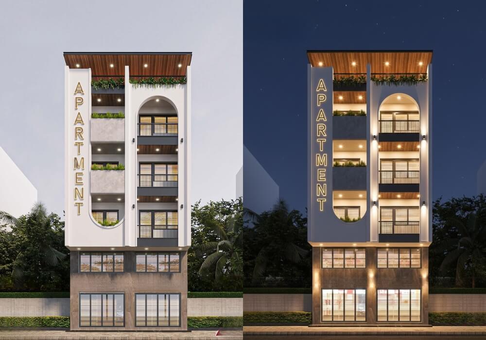 Thiết kế Apartment siêu thoáng với kiến trúc đường cong uốn lượn