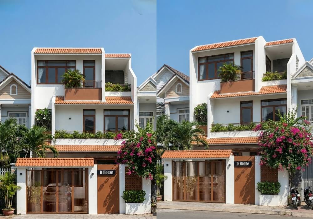 Thiết kế nhà đẹp 7x16m 3 tầng mái ngói siêu ấn tượng