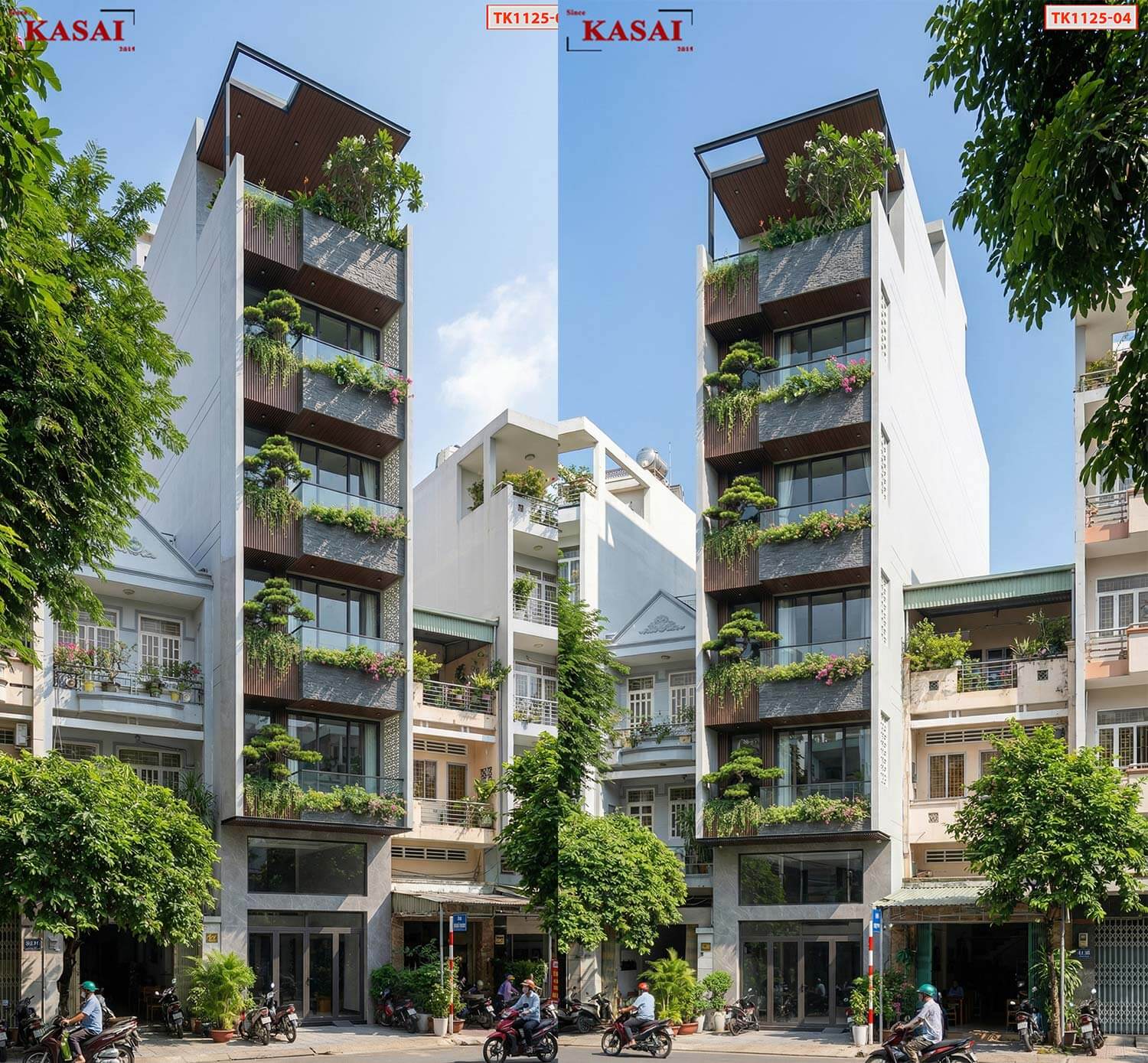 Thiết kế nhà trọ xanh mát