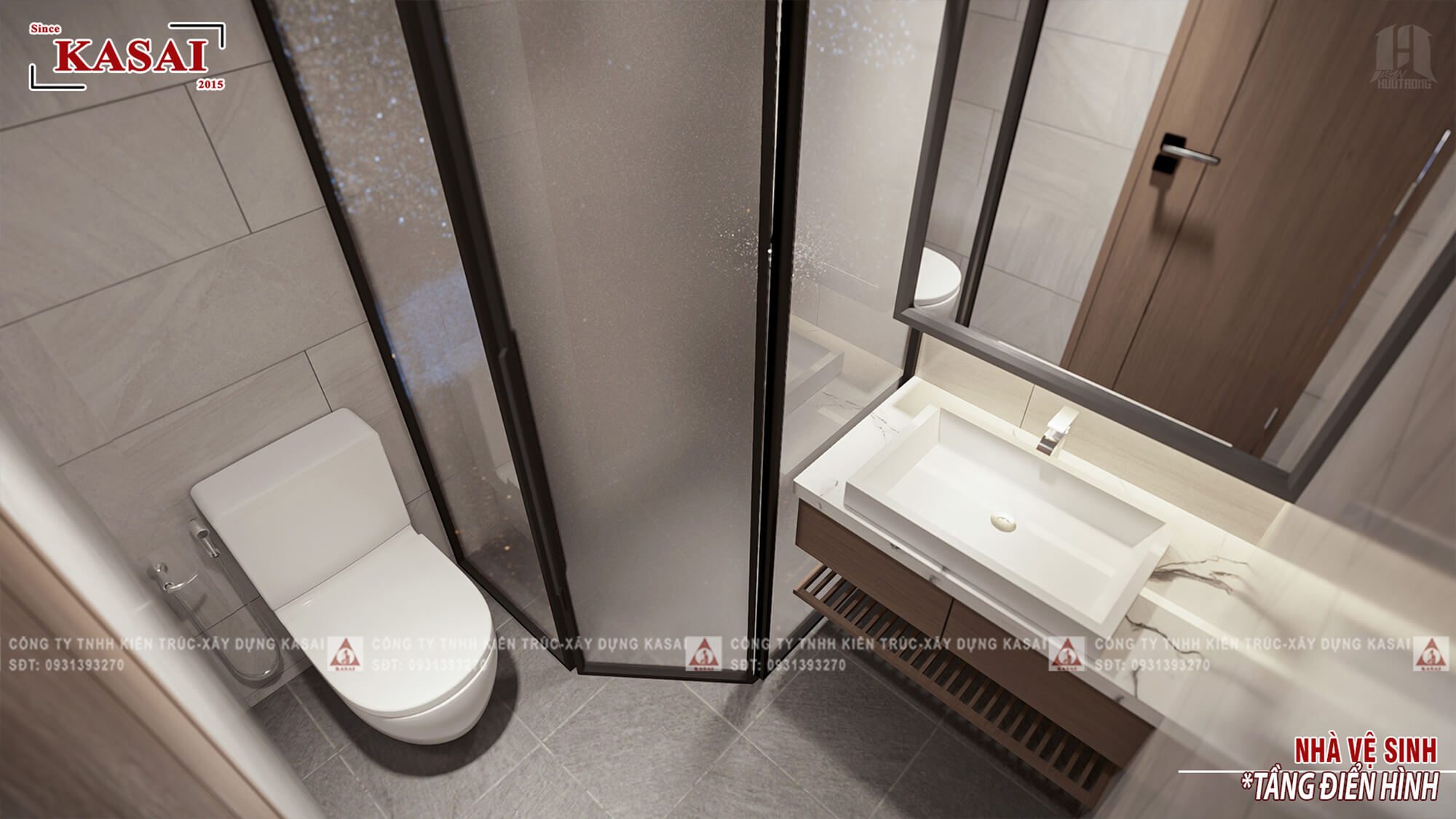 WC thiết kế Apartment 5 tầng