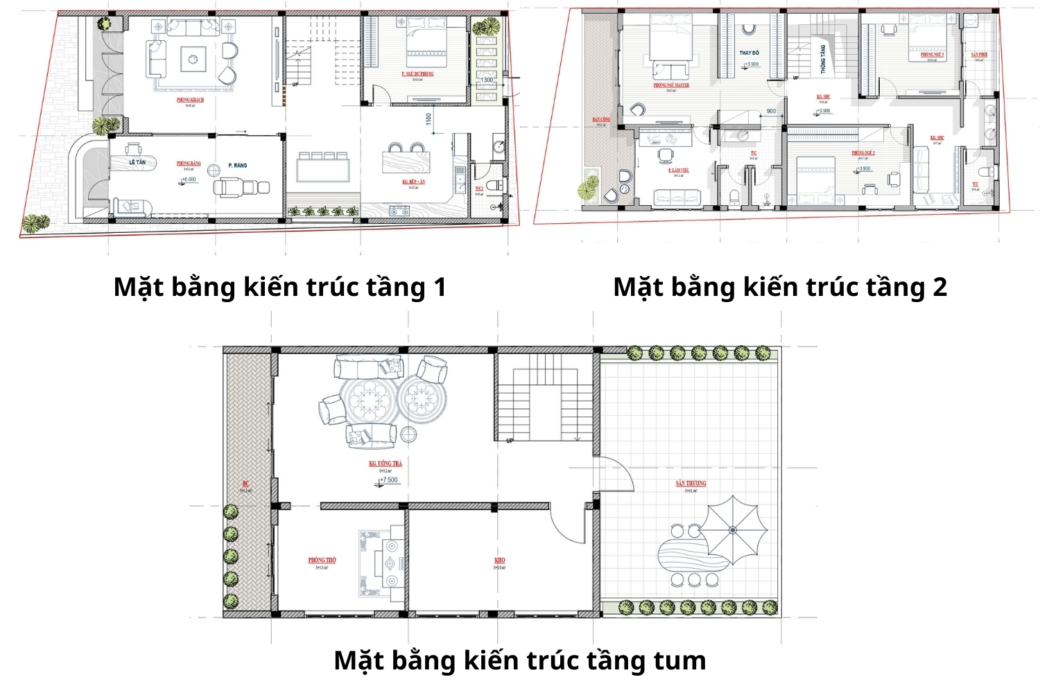 Bản vẽ thiết kế mẫu nhà biệt thự 8x18m
