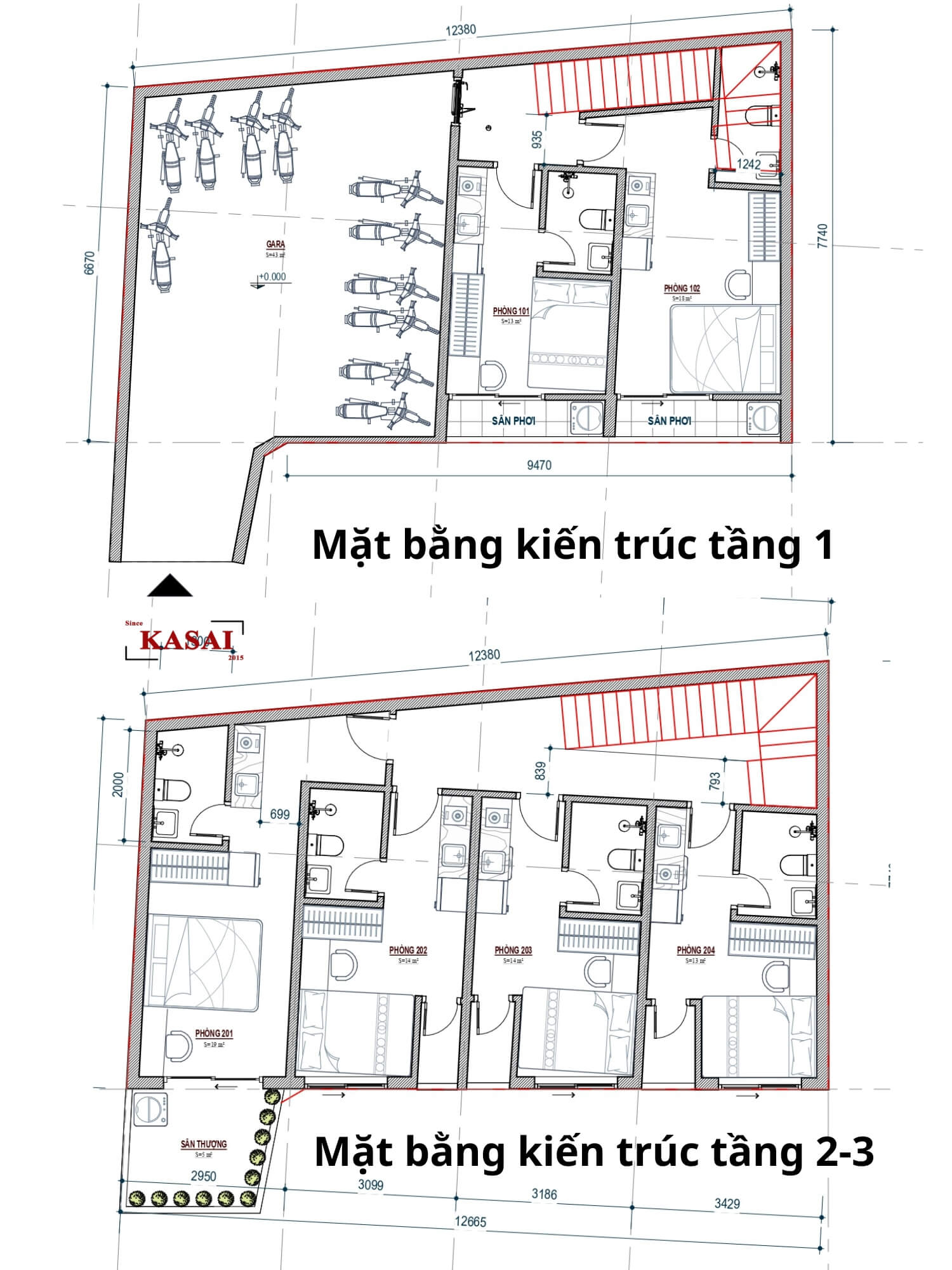 Bản vẽ thiết kế căn hộ Santorini