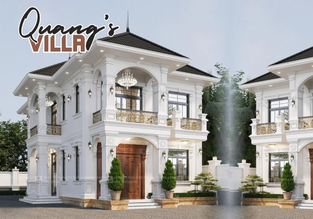 Biệt thự tân cổ điển mặt tiền 10m 2 tầng ấn tượng từ cái nhìn đầu tiên