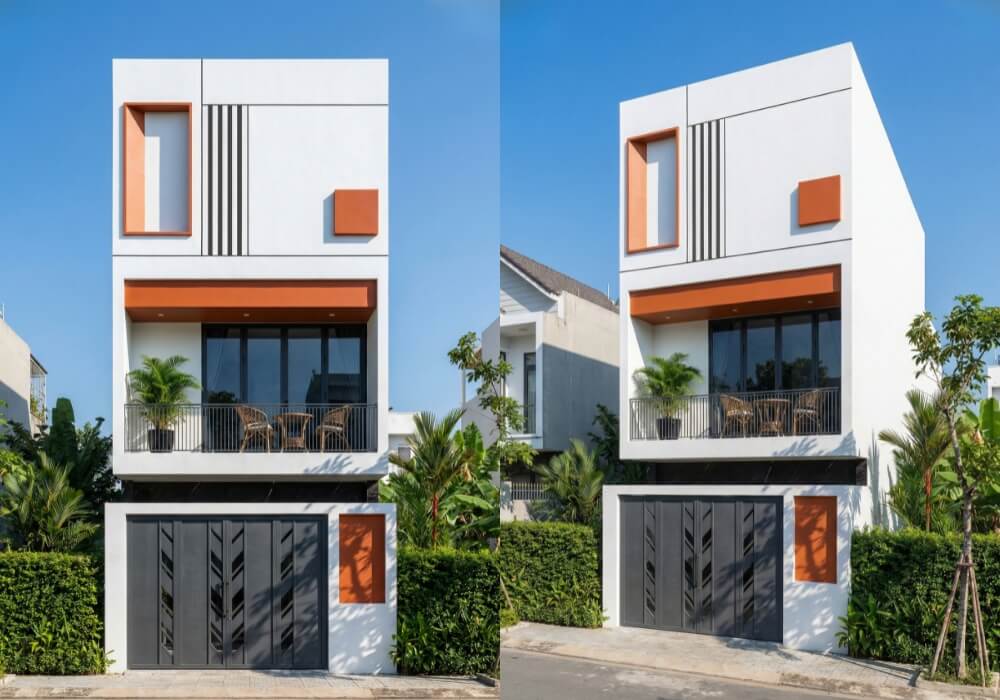 Mẫu nhà 5x18m 3 tầng khối hộp không thô cứng đầy thu hút