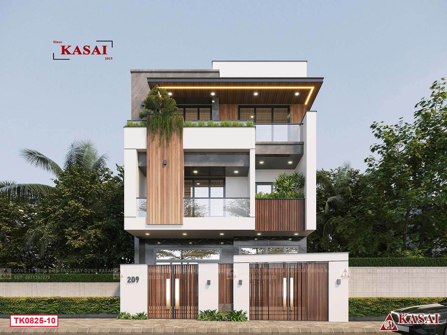 Mẫu nhà biệt thự 8x18m