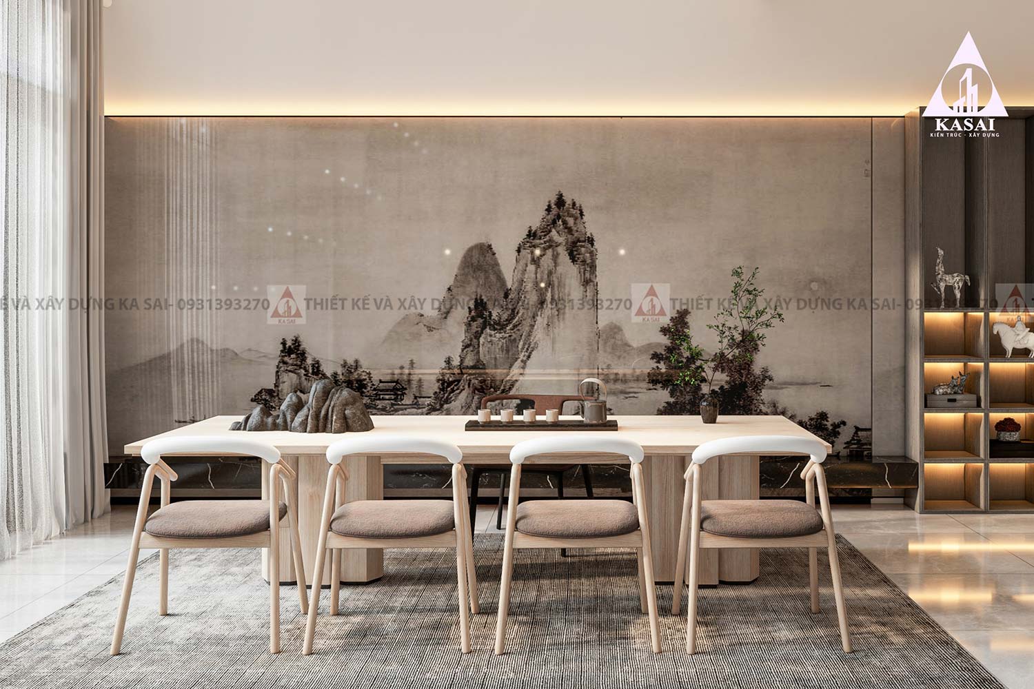 Phòng bếp mẫu nhà biệt thự 8x18m