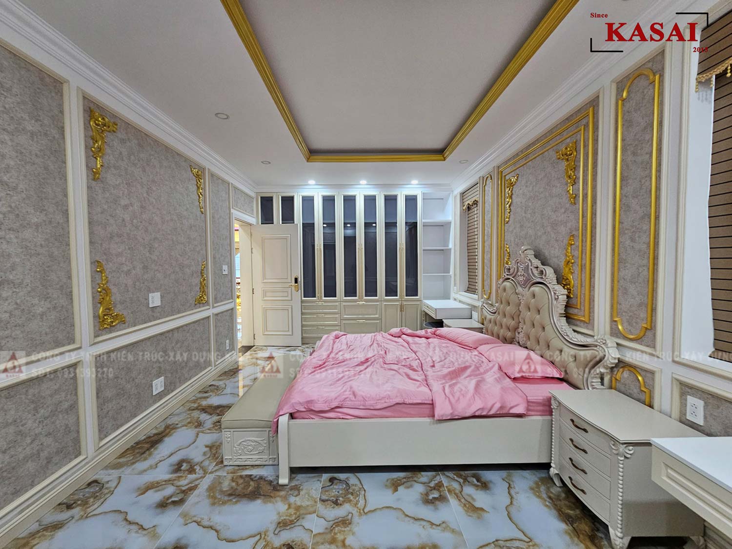 Phòng ngủ 2 biệt thự 3 tầng tân cổ điển