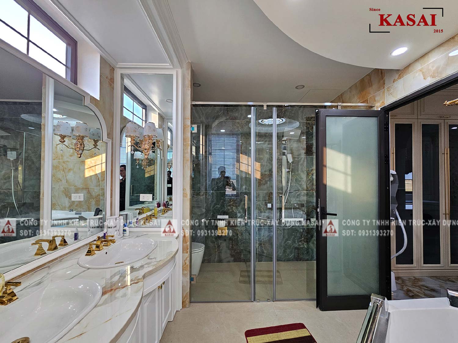 Phòng wc biệt thự 3 tầng tân cổ điển