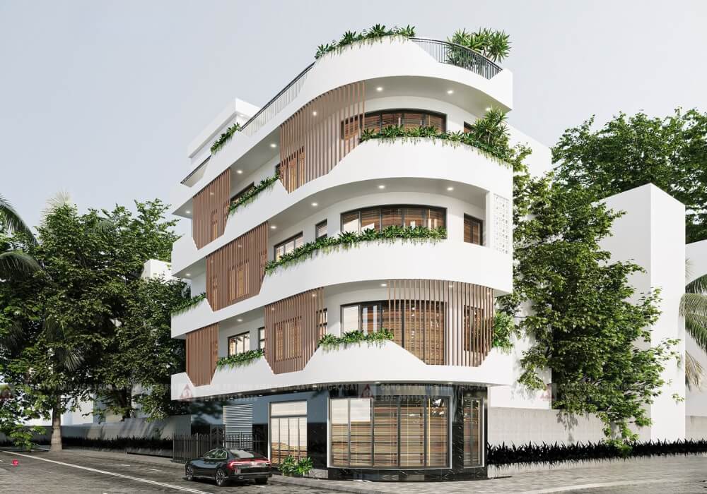 Thiết kế căn hộ 4 tầng nơi góc phố đầy mê hoặc