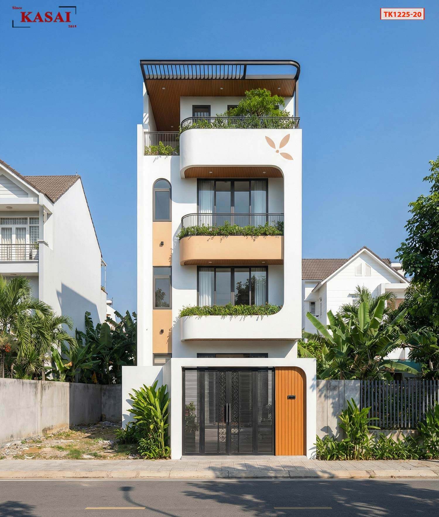 Thiết kế nhà ngang 6m dài 30m 4 tầng