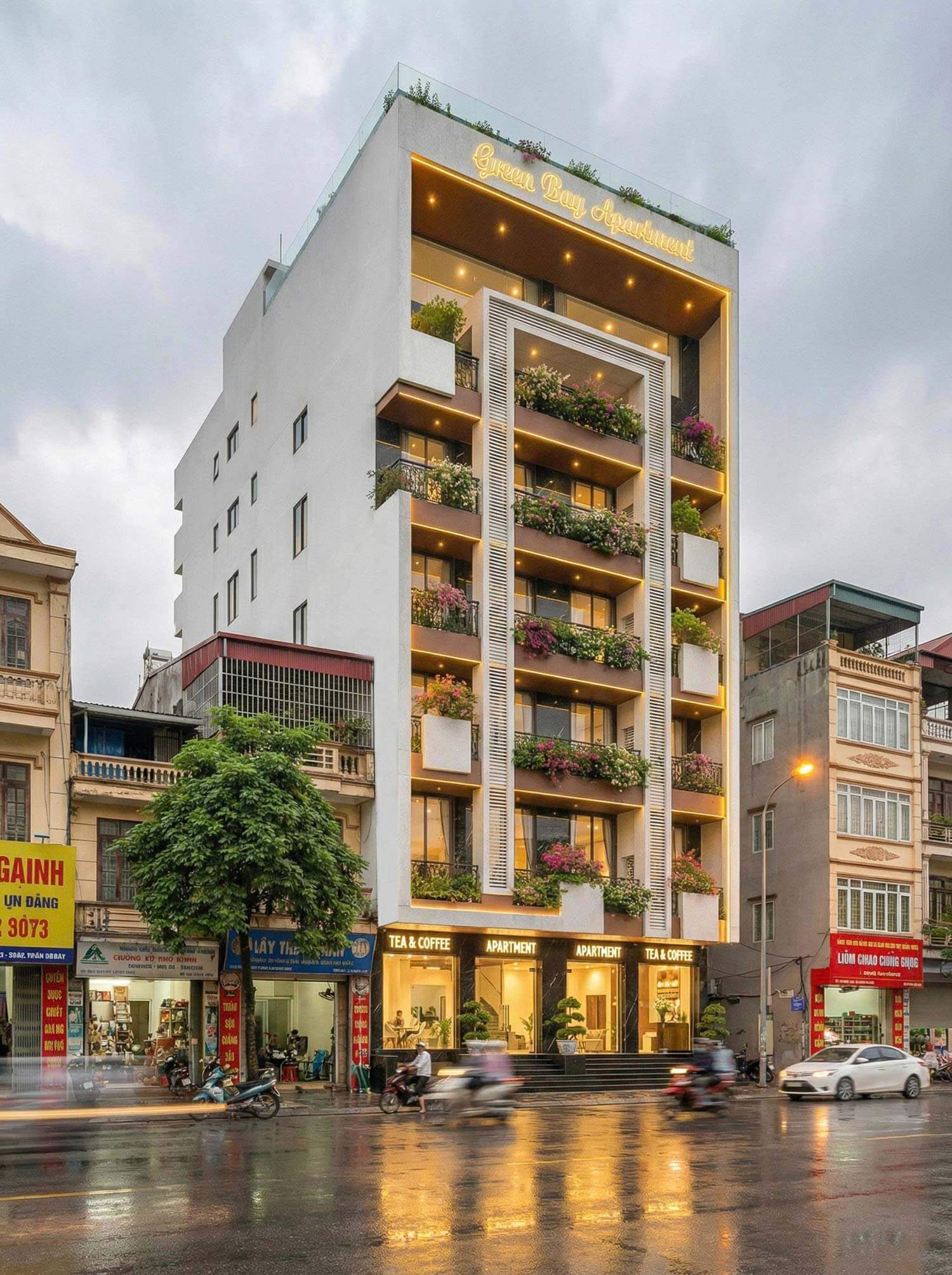 Căn hộ 9 tầng rực rõ