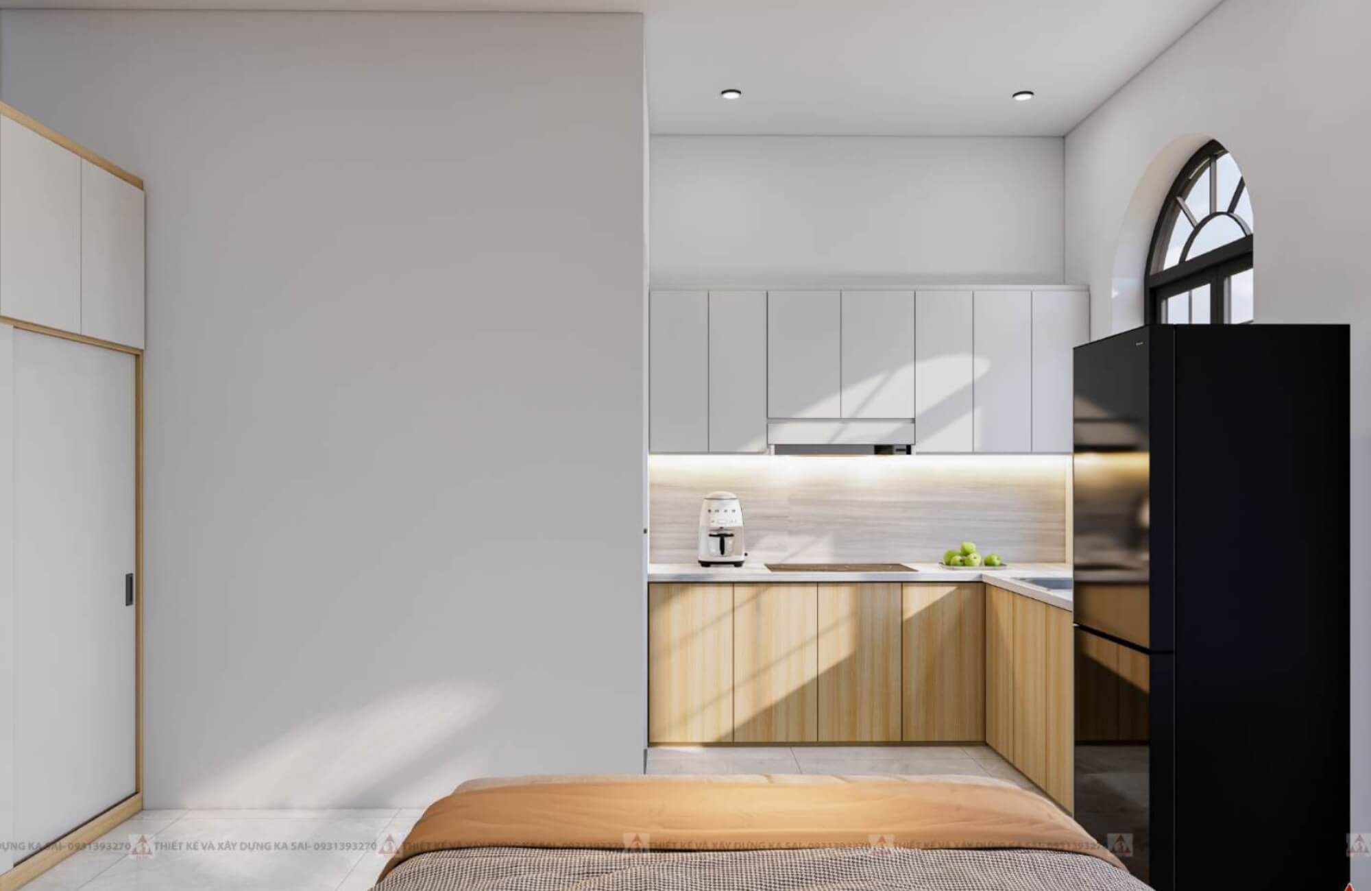 Phòng 2 thiết kế căn hộ cho thuê phong cách tân cổ điển