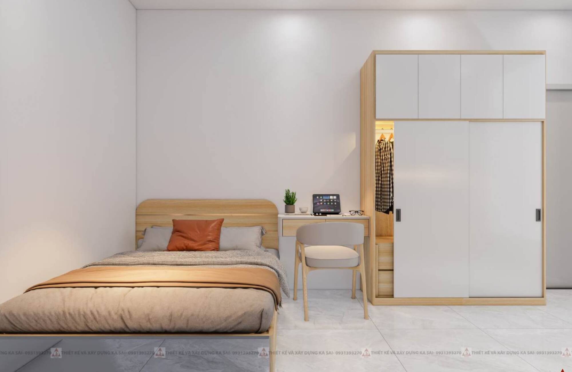 Phòng 3 thiết kế căn hộ cho thuê phong cách tân cổ điển